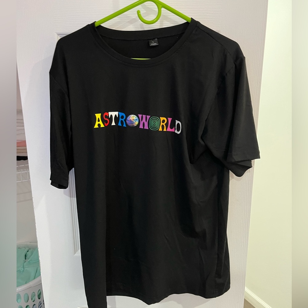 ASTROWORLD T SHIRT BLACK SIZE LARGE